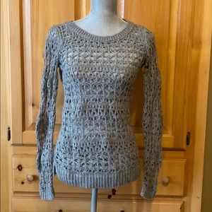 Hollister Open Weave Gray Sweater XS